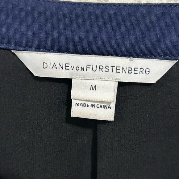 Diane von frustenberg adela tweed short sleeve top womems size medium - Picture 6 of 12